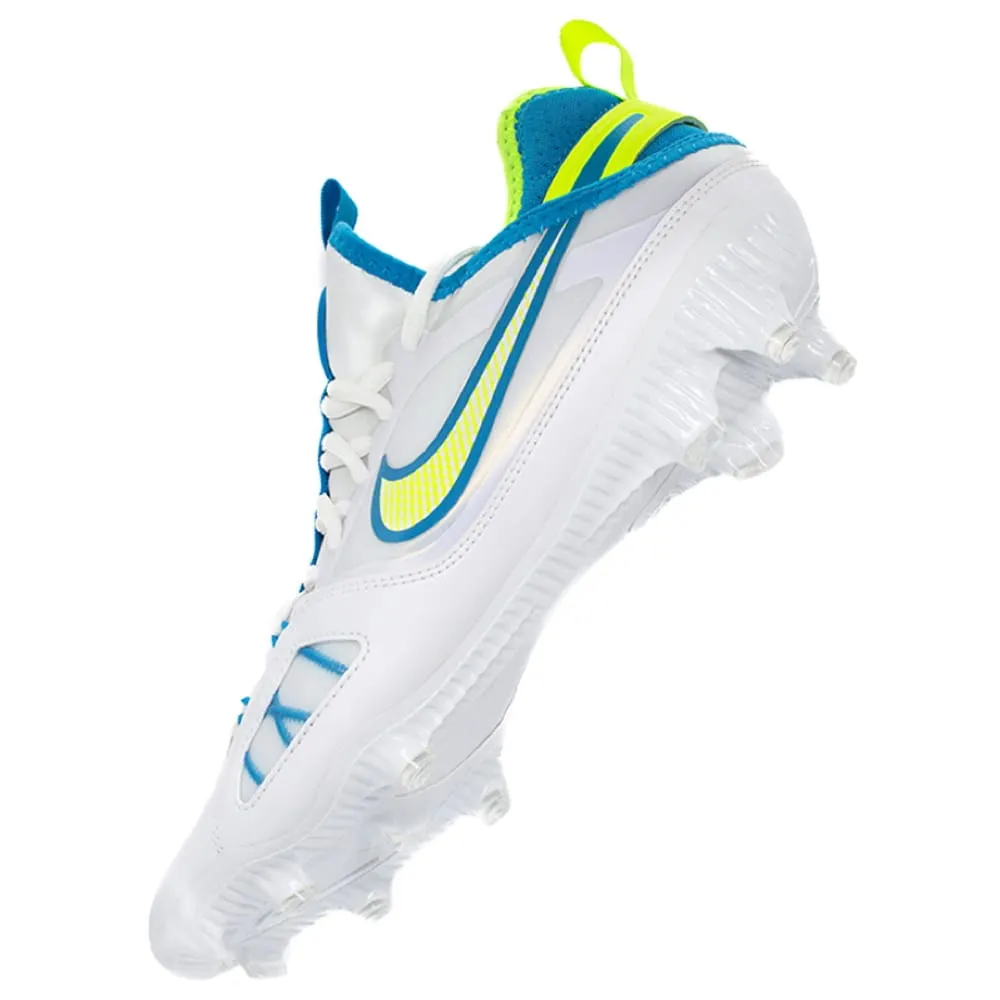 Nike Huarache 9 Varsity Lax SE White/Blue/Volt Lacrosse Cleats