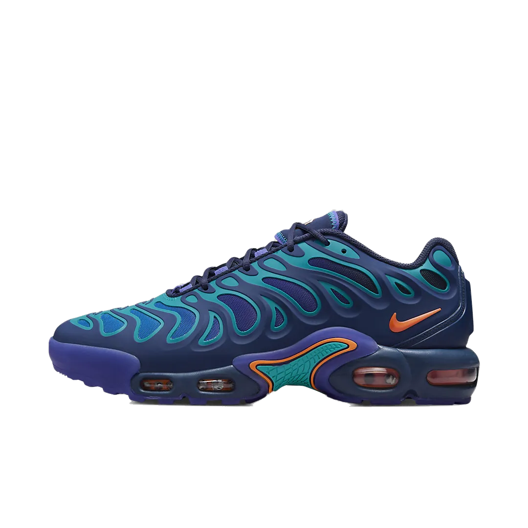 Nike Men's Air Max Plus Drift Shoes - Midnight Navy / Dusty Cactus / Persian Violet / Total Orange