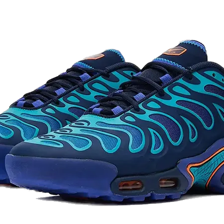 Nike Men's Air Max Plus Drift Shoes - Midnight Navy / Dusty Cactus / Persian Violet / Total Orange