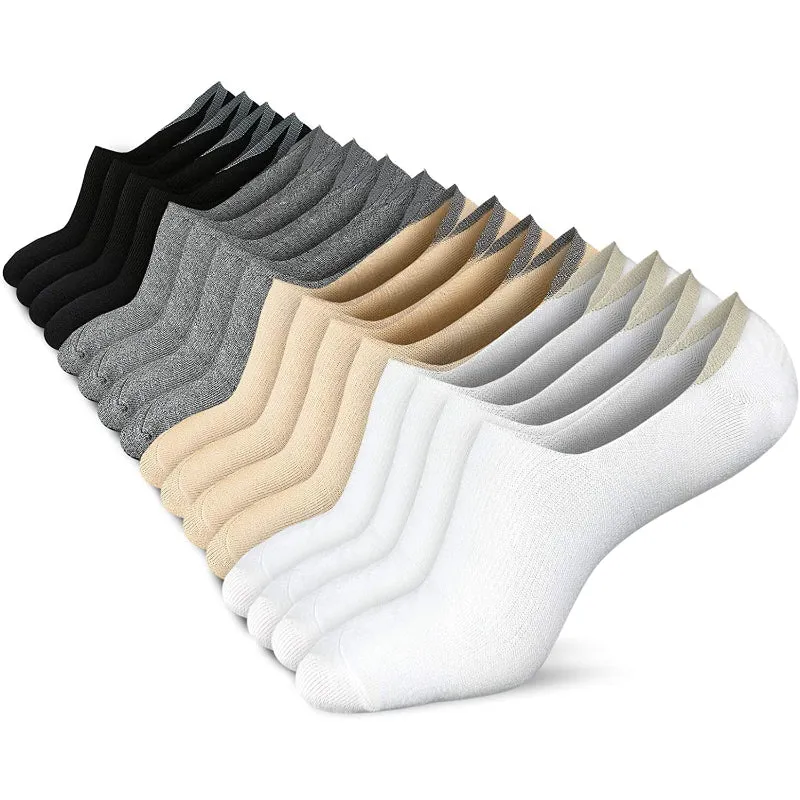 No Show Socks Women Low Socks Non Slip Flat Boat Line 4/8 Pairs