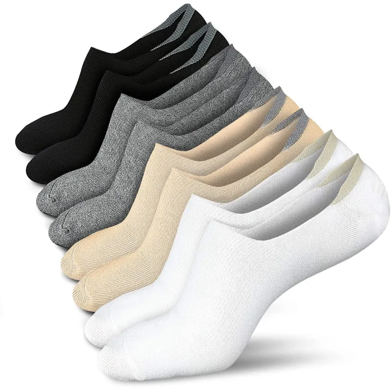 No Show Socks Women Low Socks Non Slip Flat Boat Line 4/8 Pairs