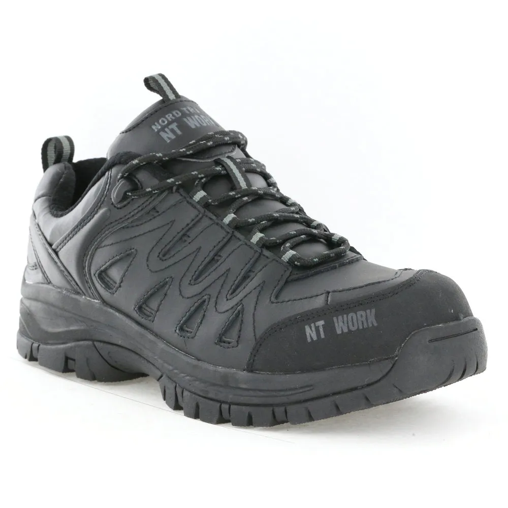 NT Work Men's Eagle Black Leather Composite Toe Athletic Work Shoe