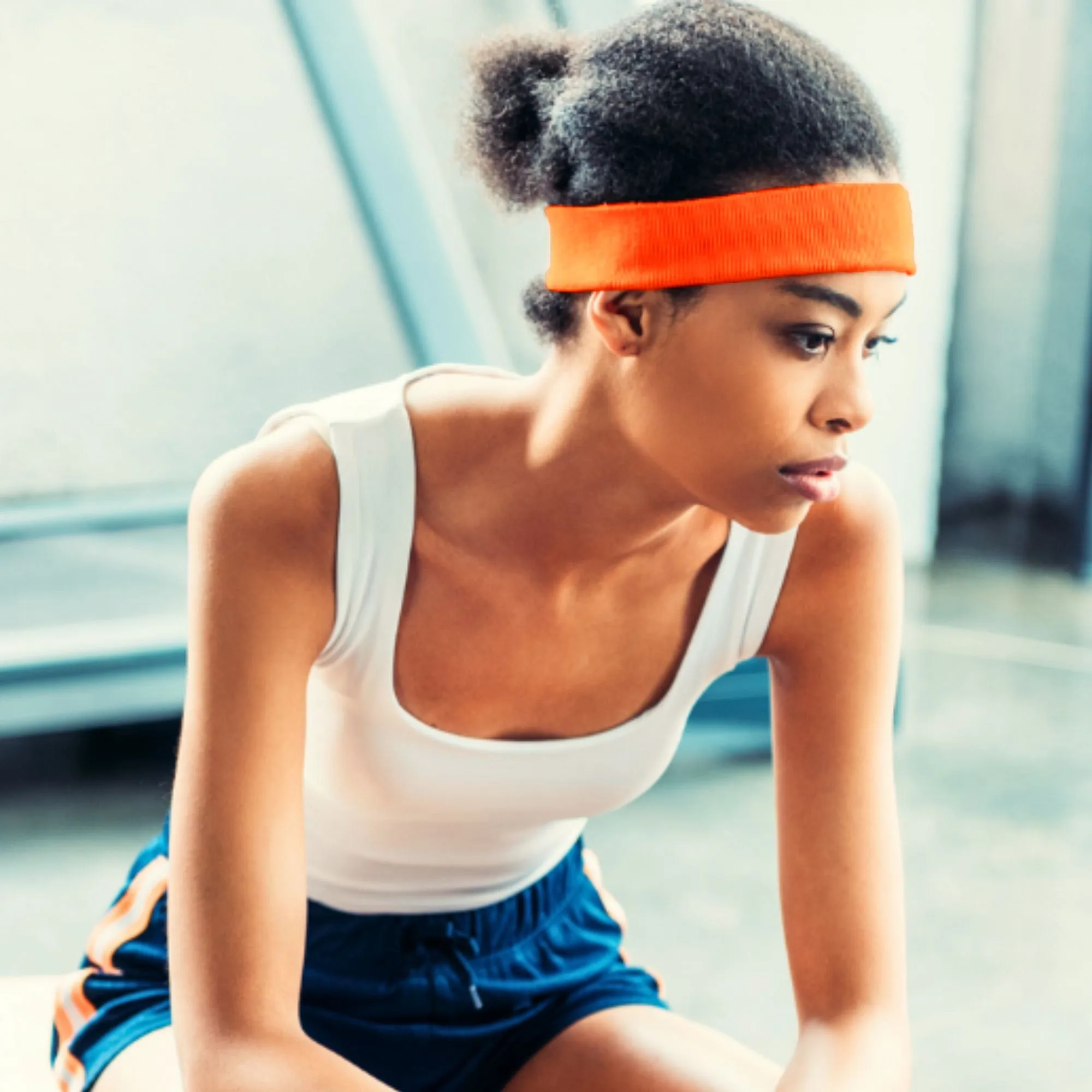 Orange White Black Head Sweatbands - 3 Pack