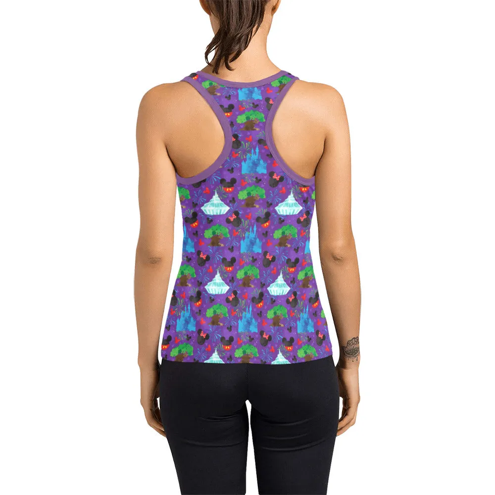 Park Hopper Fireworks Women's Racerback Tank Top