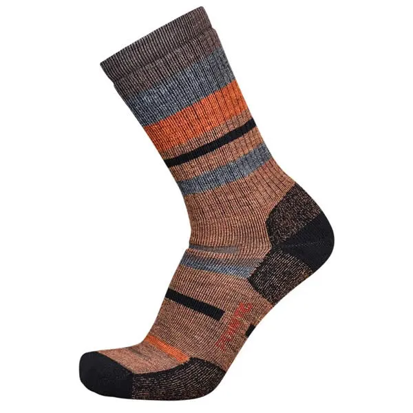 Point6 37.5 Hiking Medium Crew Merino Sock Mixed Stripe "Active Life"