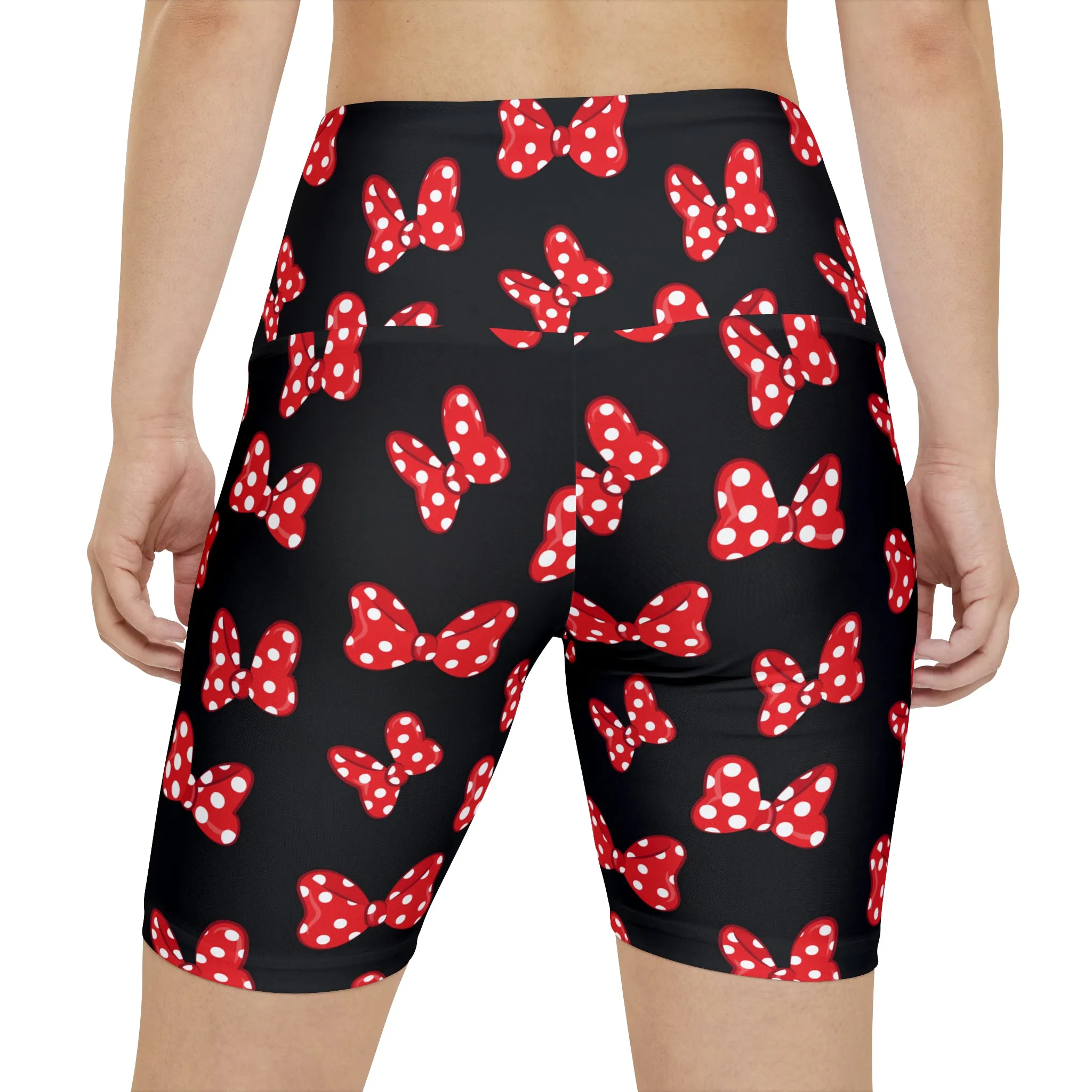 Polka Dot Bows Women's Athletic Workout Shorts