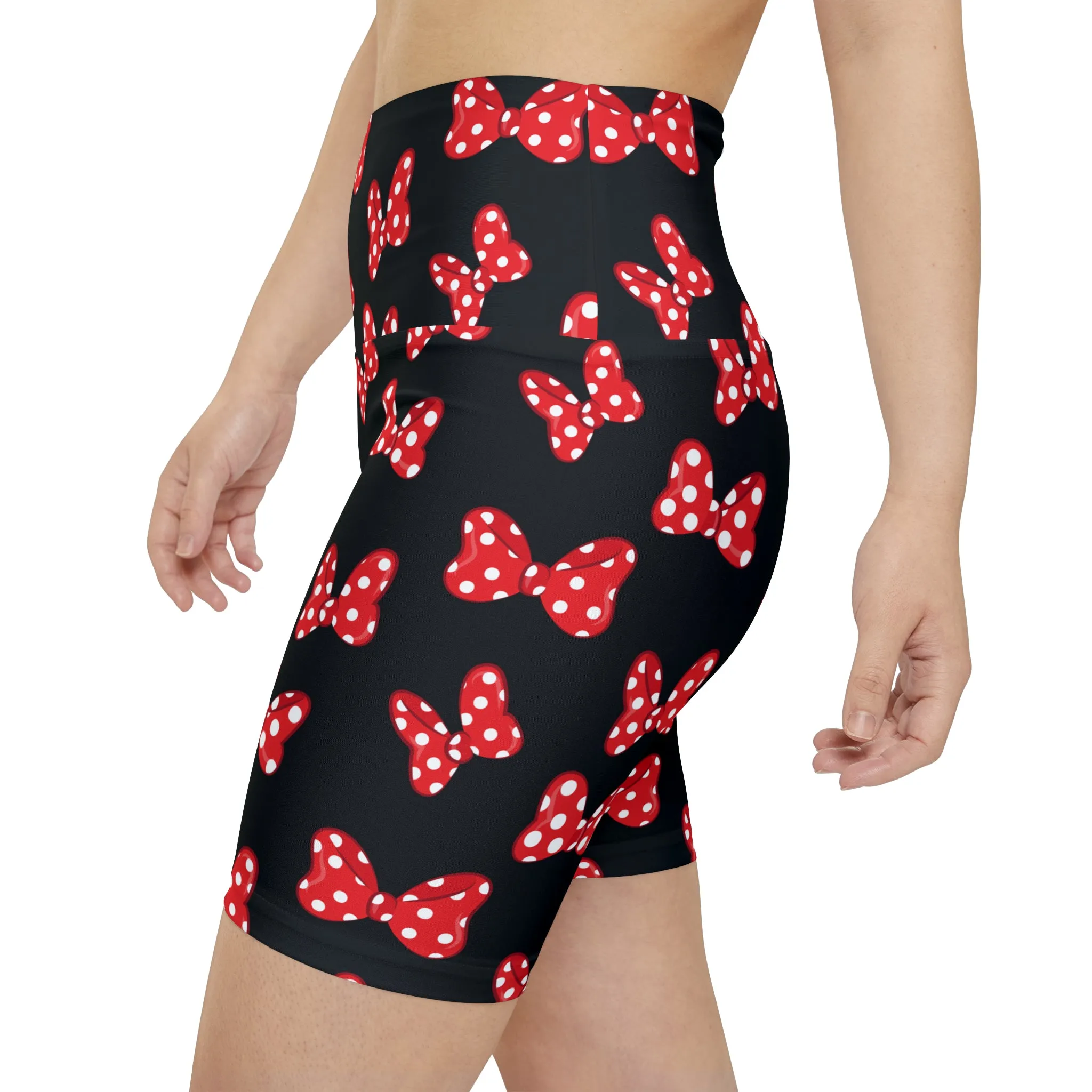 Polka Dot Bows Women's Athletic Workout Shorts