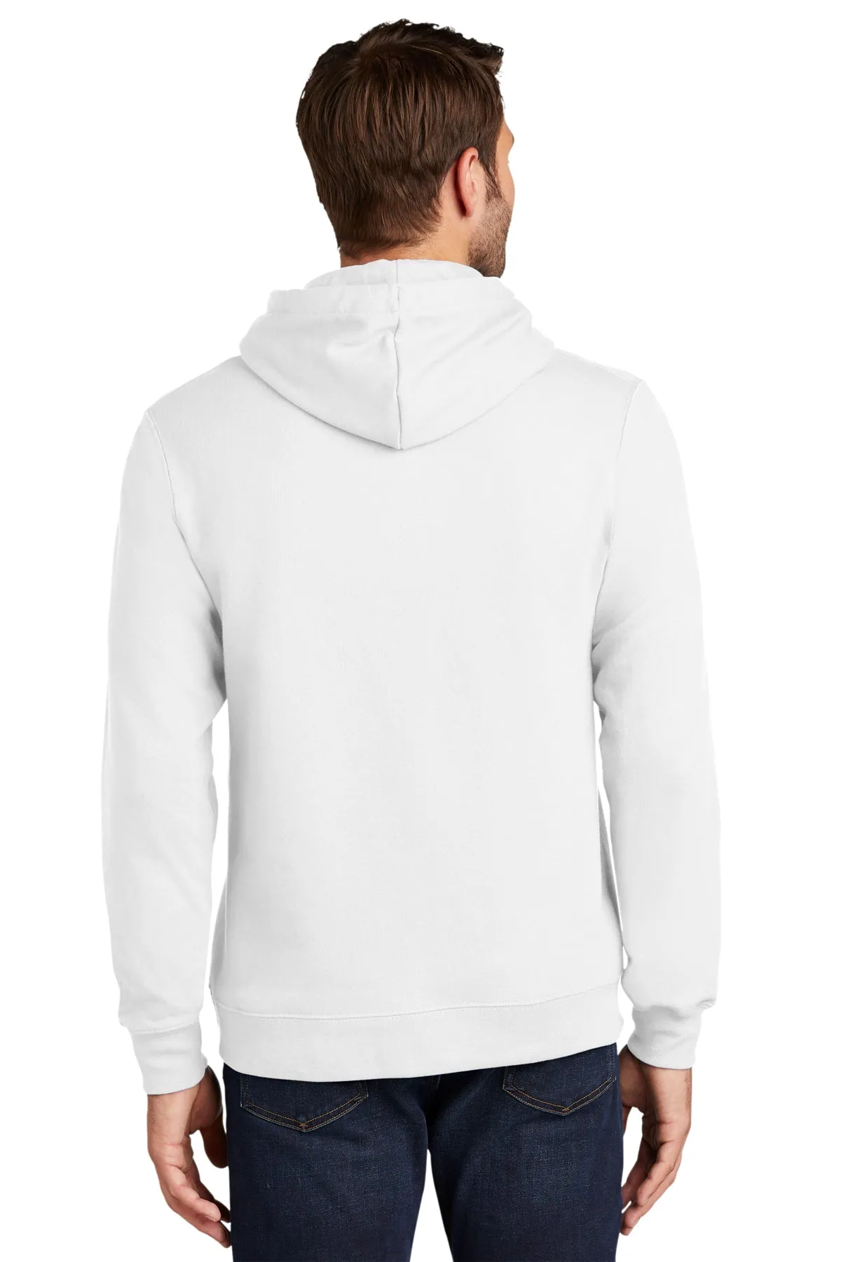 Port & Company Fan Favorite Fleece Branded Hoodies, White