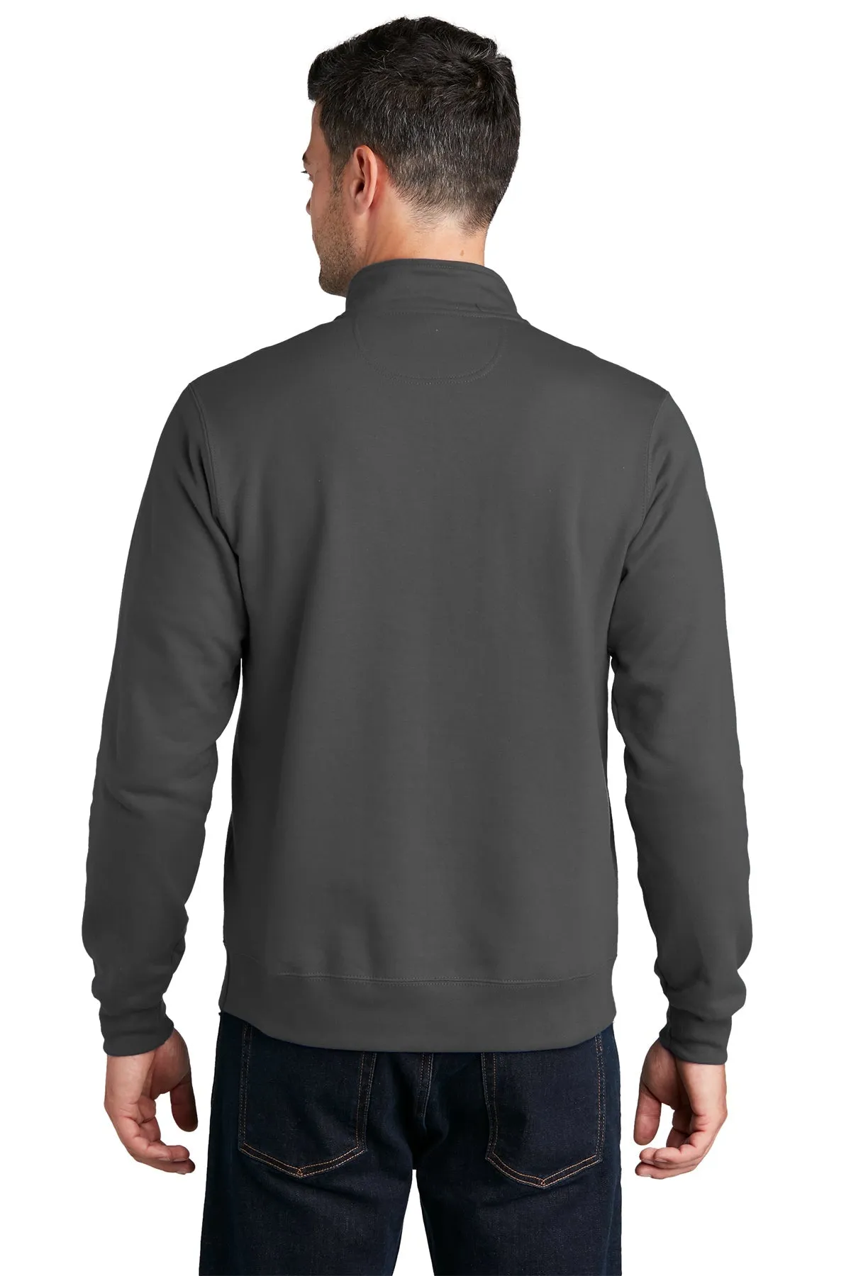 Port & Company Fan Favorite Fleece Custom Quarter Zips, Charcoal