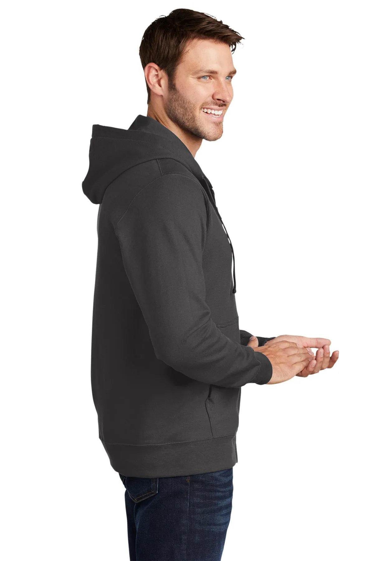 Port & Company Fan Favorite Fleece Custom Zip Hoodies, Charcoal