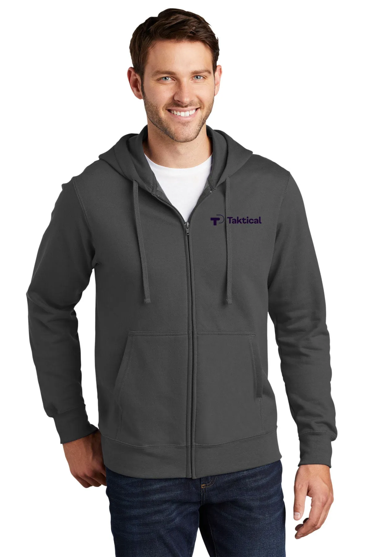 Port & Company  Fleece Zip Hoody, Charcoal [Taktical Digital]