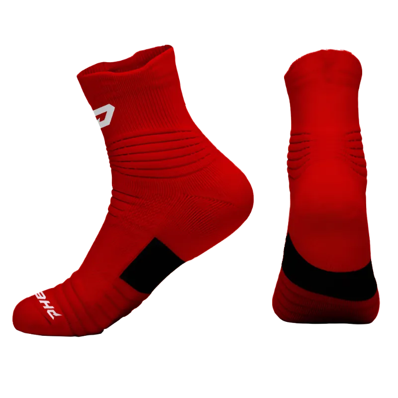 Quantum Knit Lite Quarter Performance Socks - Red