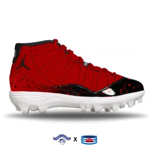 "Gym Red" Jordan 11 Retro TD Football Cleats