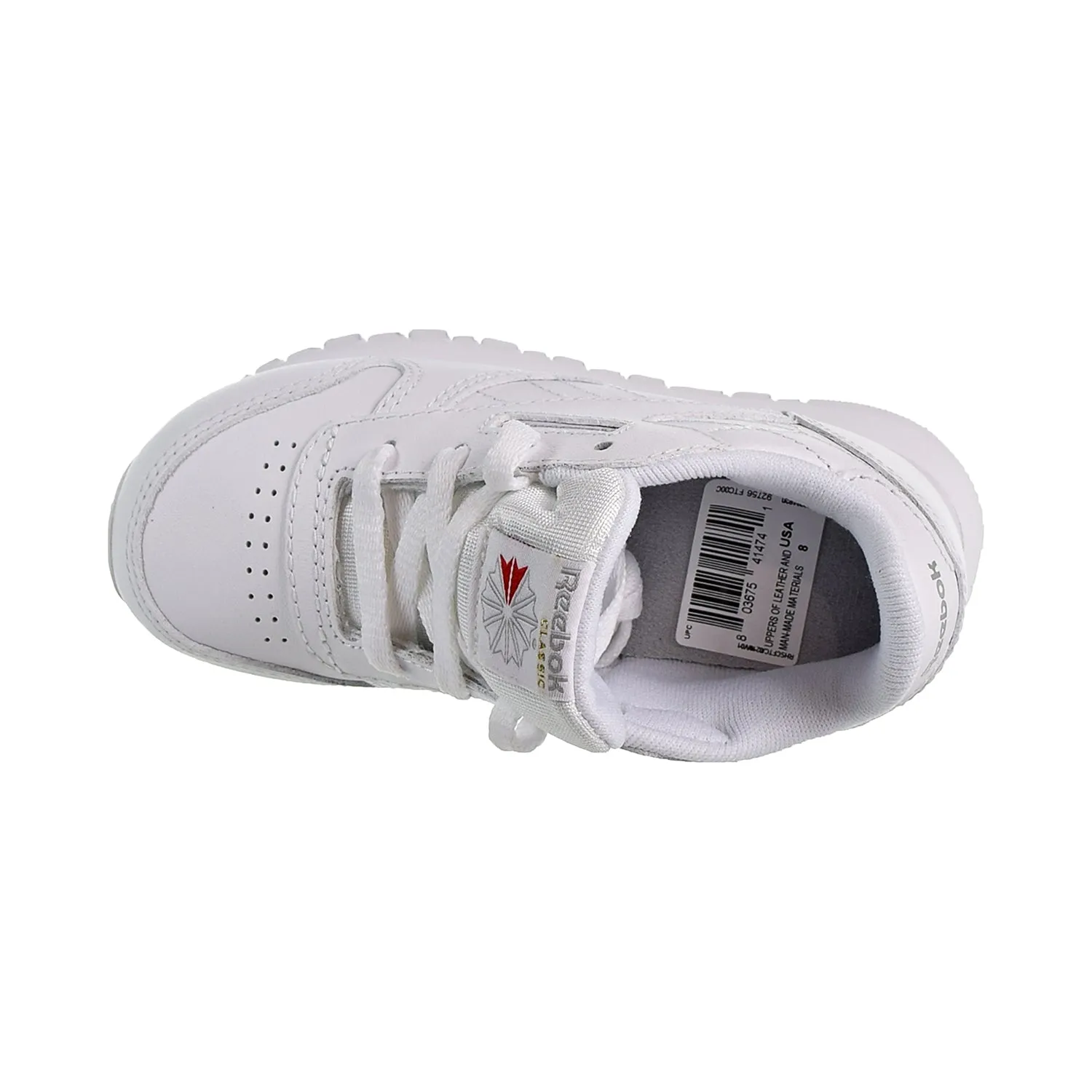 Reebok Classic Leather Toddler's Shoes White/Light Grey