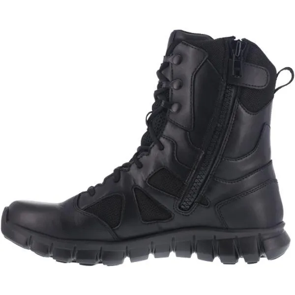 Reebok RB8806 Men's Sublite Cushion 8" Soft Toe Waterproof Boot with Side Zipper - Black