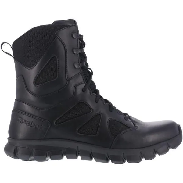 Reebok RB8806 Men's Sublite Cushion 8" Soft Toe Waterproof Boot with Side Zipper - Black