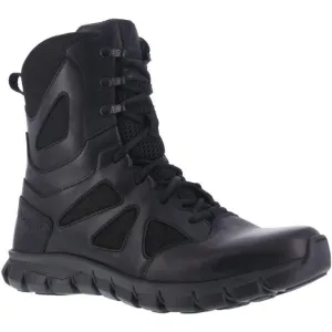 Reebok RB8806 Men's Sublite Cushion 8" Soft Toe Waterproof Boot with Side Zipper - Black