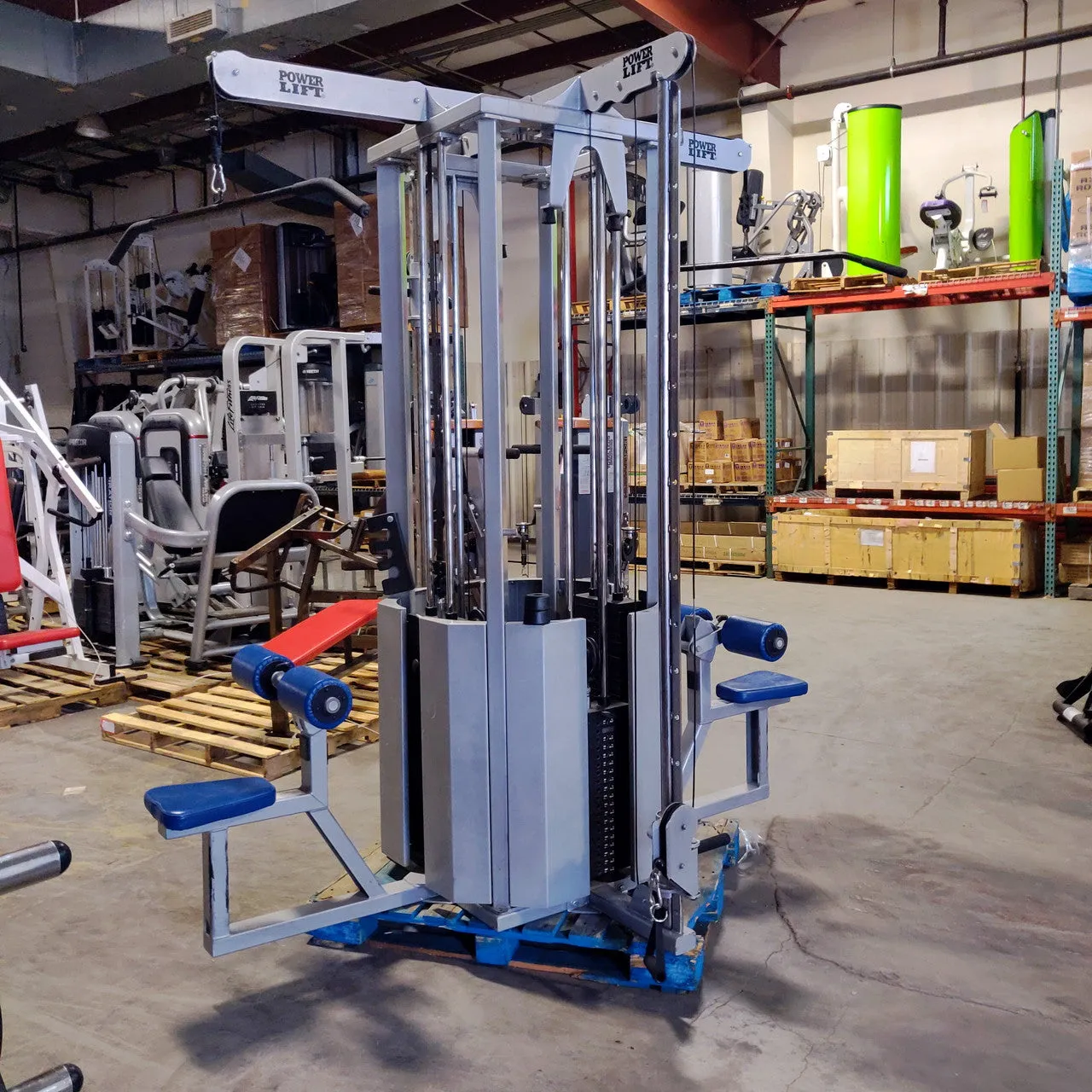 Refurbished PowerLift 4-Stack MultiStation Lat Pulldown Functional Trainer Tower