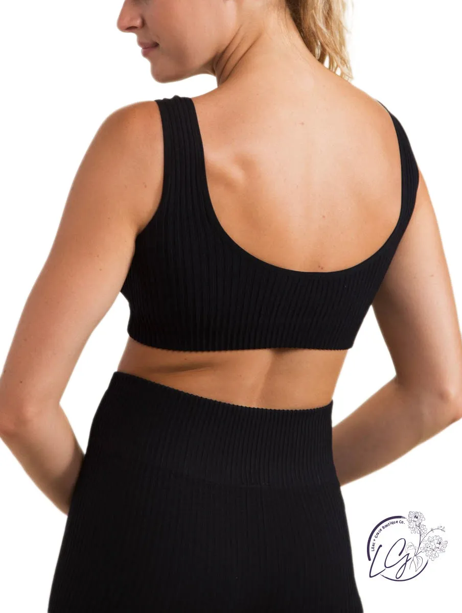 Ribbed Seamless Sports Bra