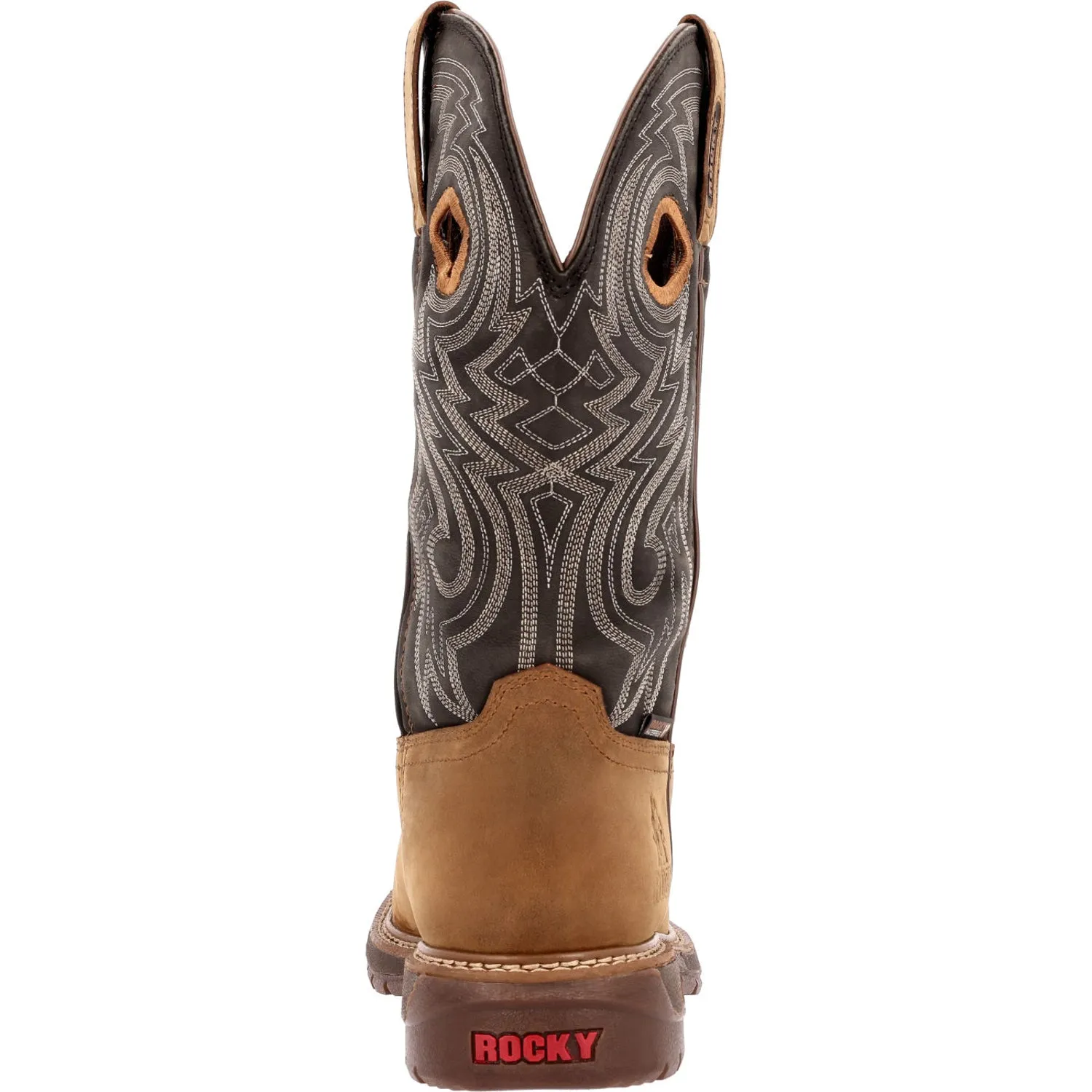 Rocky Mens Brown Leather Original Ride WP CT Work Boots