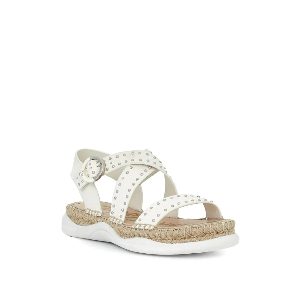 SAM EDELMAN - Janette Sandal in White Leather