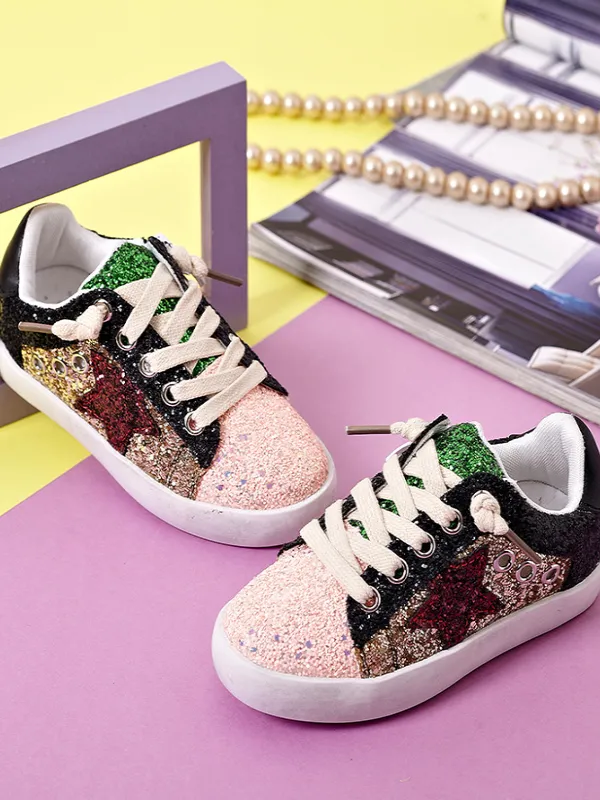 Sequin Sensation Casual Sneakers by Liv and Mia