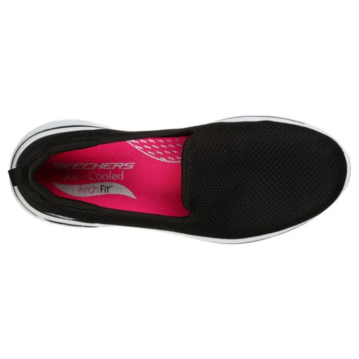 Skechers Arch Fit Slip Ons Grateful Black/ Hot Pink 124401