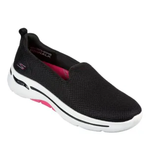 Skechers Arch Fit Slip Ons Grateful Black/ Hot Pink 124401