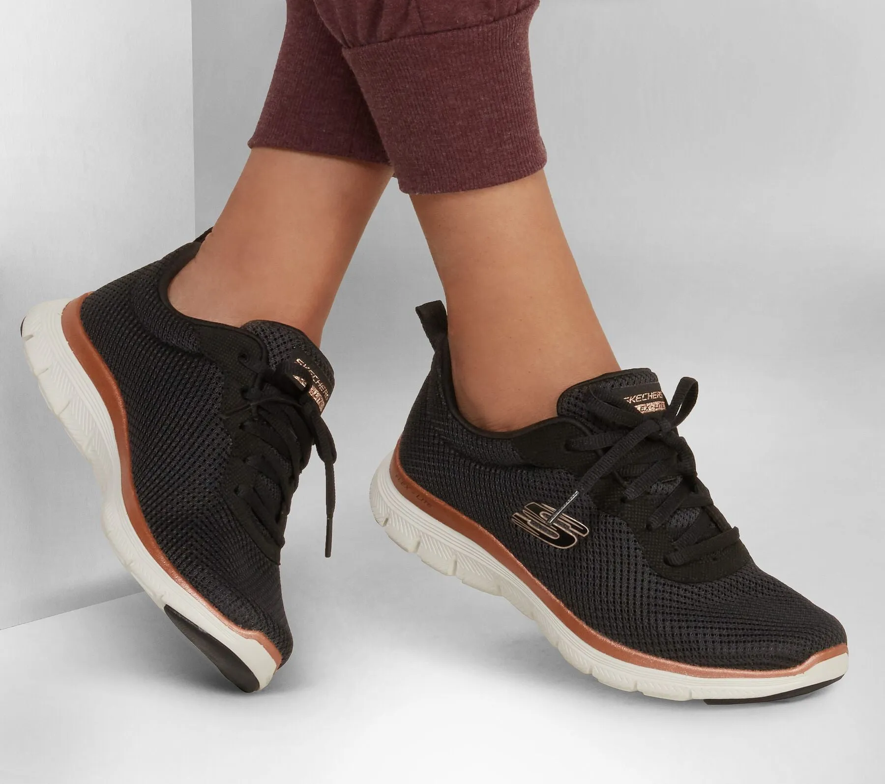 Skechers Flex Appeal 4.0 - Brilliant View - Black/Rose Gold