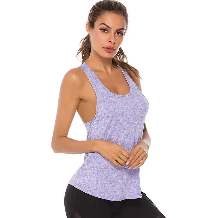 Sleeveless Racerback Yoga Vest Women Sport Singlet Athletic Fitness Sport Tank Tops Gym Running Training Yoga Shirts