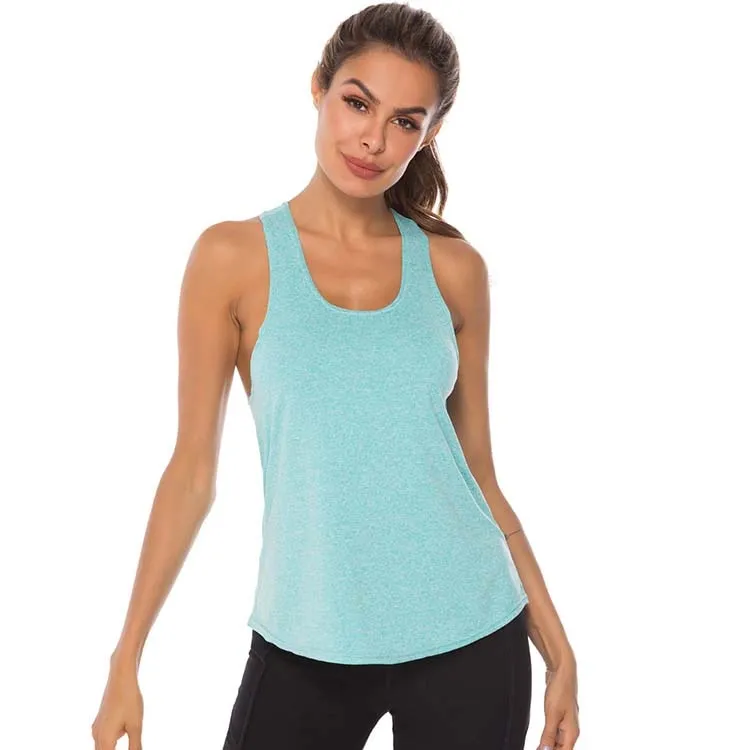 Sleeveless Racerback Yoga Vest Women Sport Singlet Athletic Fitness Sport Tank Tops Gym Running Training Yoga Shirts