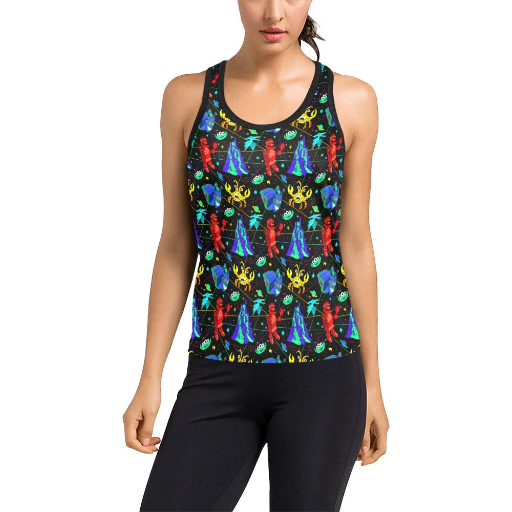 Space Ranger Spin Women's Racerback Tank Top