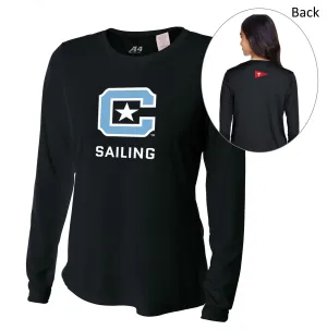 The Citadel, Club Sports - Sailing, A4 Ladies' Long Sleeve Cooling Performance Crew Shirt