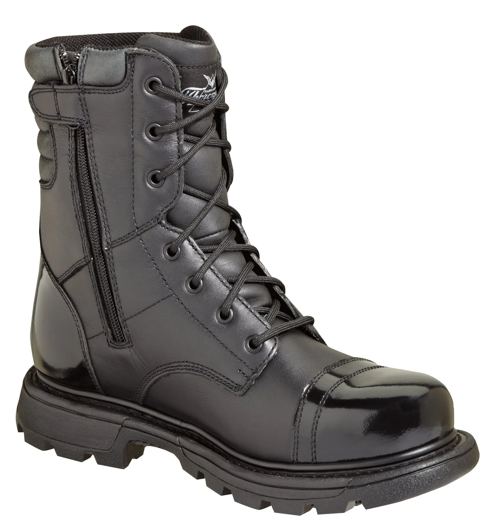 Thorogood Mens Tactical Black Leather Side Zip 8in Jump Boot 7 W