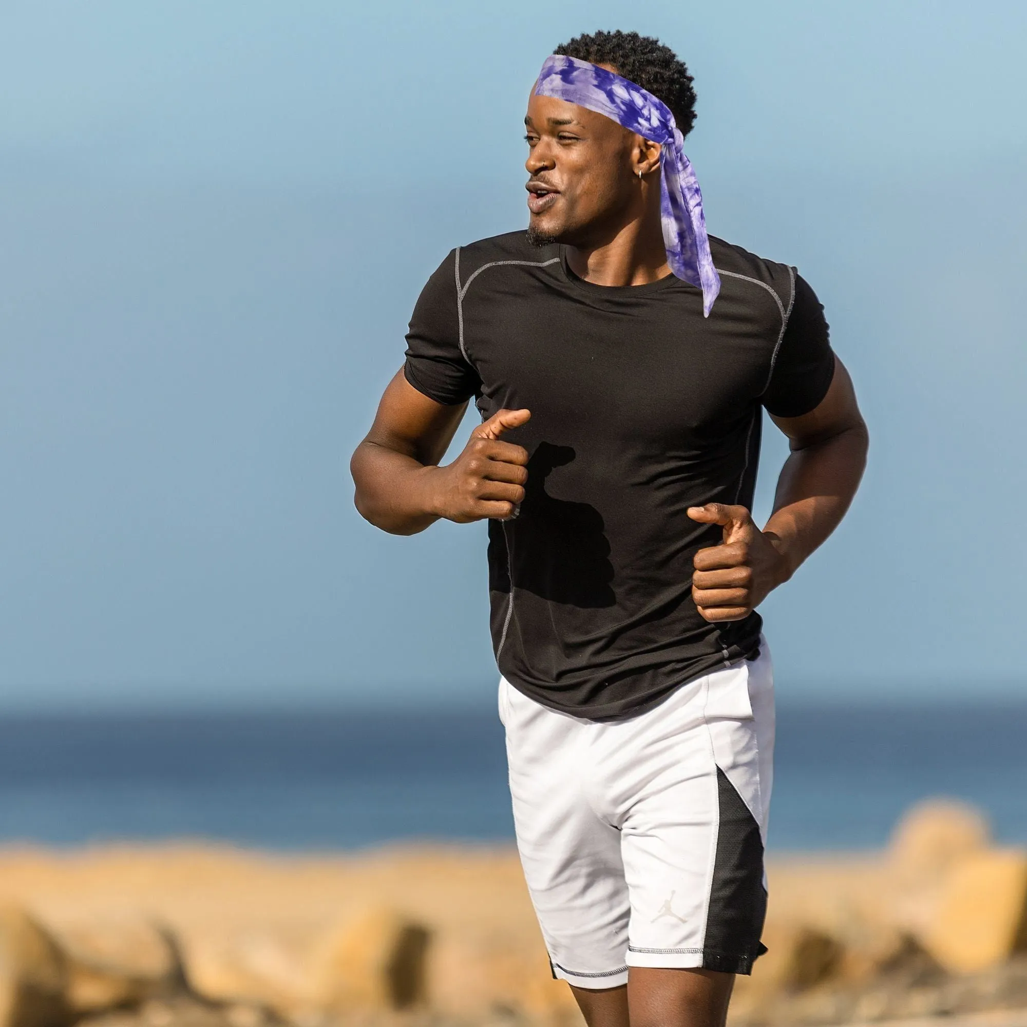 Tie-Dye Purple Tie Headband