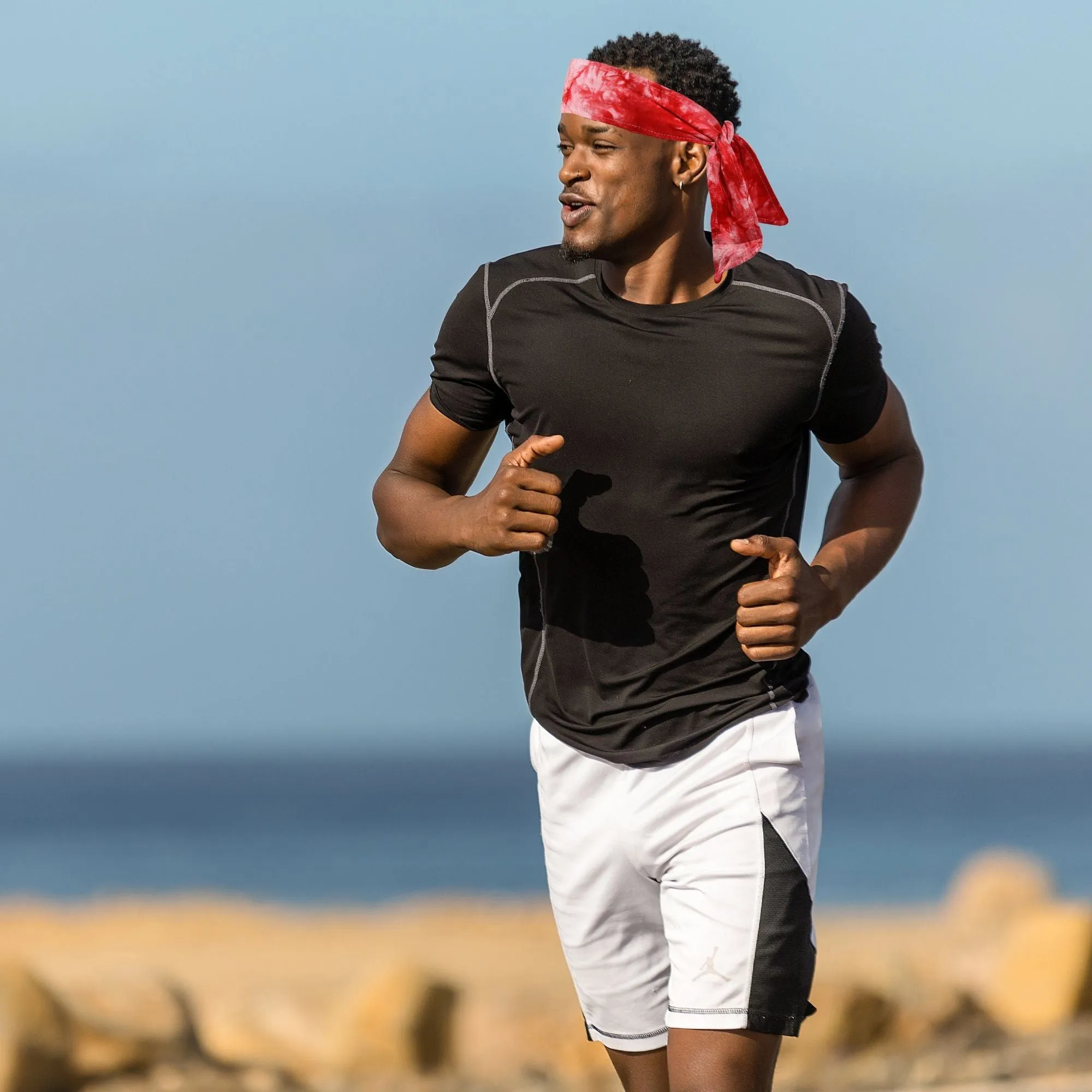 Tie-Dye Red Tie Headband