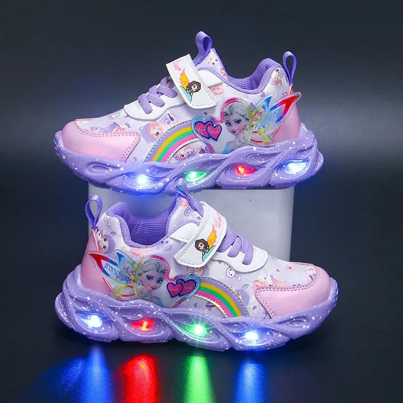 Title: Disney Girls' LED Light-Up Sneakers
