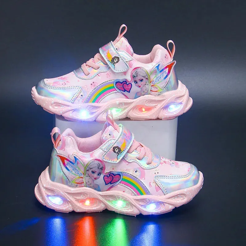 Title: Disney Girls' LED Light-Up Sneakers