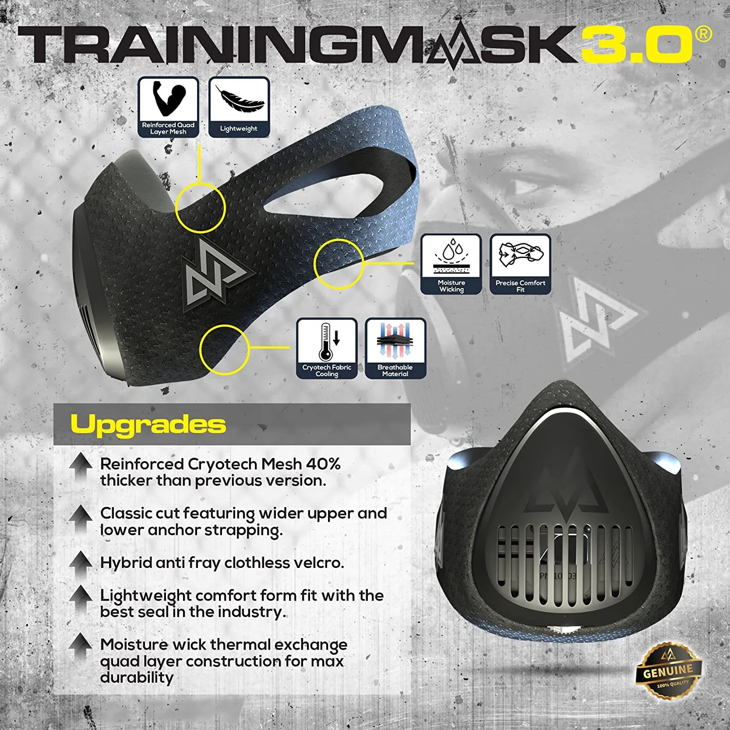 TRAININGMASK Training Mask 3.0   Carry Case | Gym Workout Mask – for Cardio, Running, Endurance and Breathing Performance [Official Training Mask Used by The Pros]