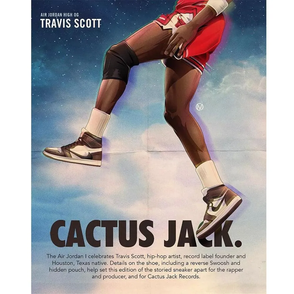 Travis Scott Nike Collaboration Shoes Wall Art Poster