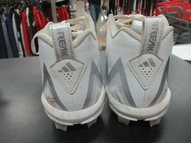 Used Adidas White Football Cleats Size 11