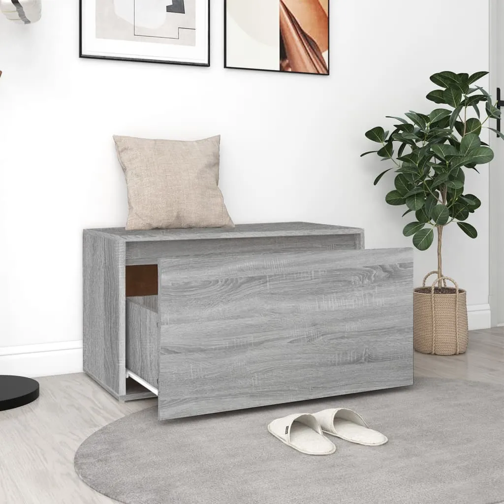 vidaXL Hall Bench 80x40x45 cm Grey Sonoma Engineered Wood