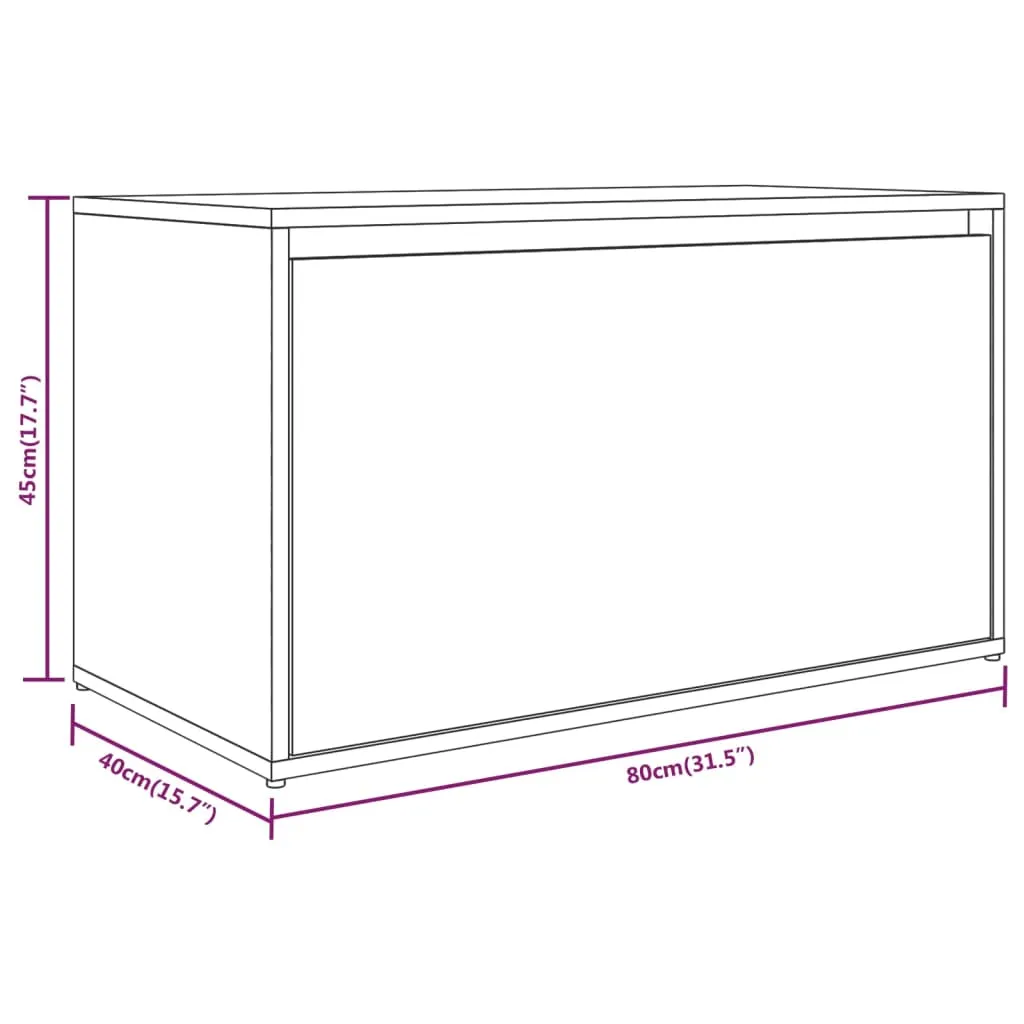 vidaXL Hall Bench 80x40x45 cm Grey Sonoma Engineered Wood