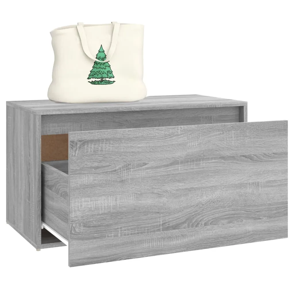 vidaXL Hall Bench 80x40x45 cm Grey Sonoma Engineered Wood