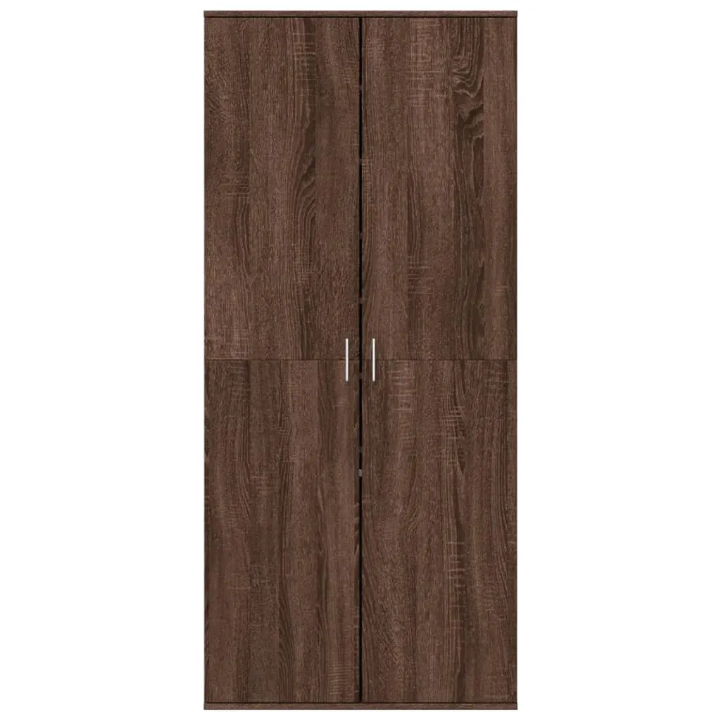 vidaXL Shoe Cabinet Brown Oak 80x39x178 cm Engineered Wood