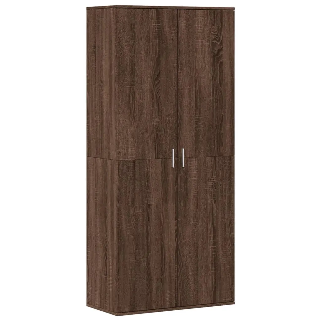 vidaXL Shoe Cabinet Brown Oak 80x39x178 cm Engineered Wood