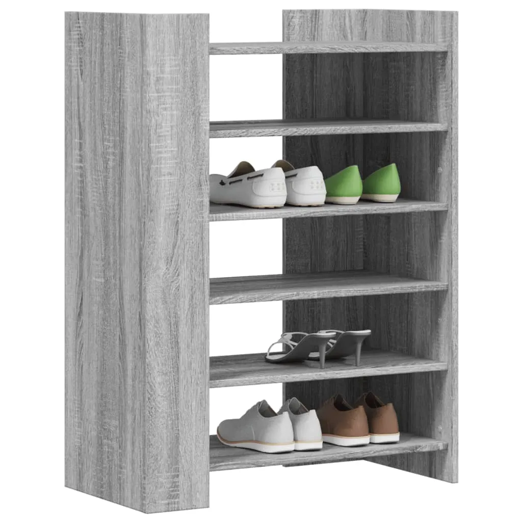 vidaXL Shoe Cabinet Grey Sonoma 74.5x37.5x100 cm Engineered Wood