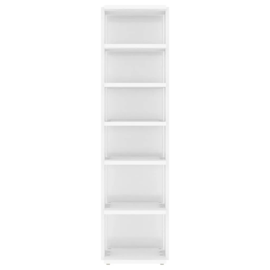 vidaXL Shoe Cabinet High Gloss White 27.5x27x102 cm Engineered Wood