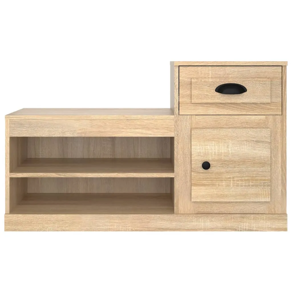 vidaXL Shoe Cabinet Sonoma Oak 100x42x60 cm Engineered Wood