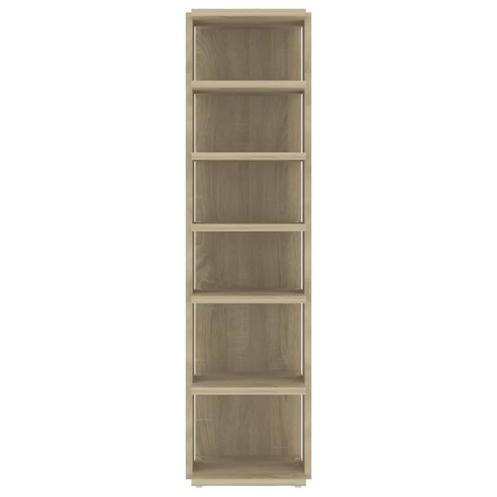 vidaXL Shoe Cabinet Sonoma Oak 27.5x27x102 cm Engineered Wood